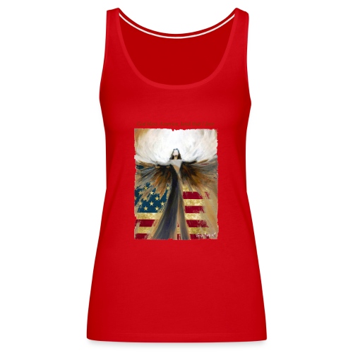 God bless America Angel_Strong color_Brown type - Women's Premium Tank Top