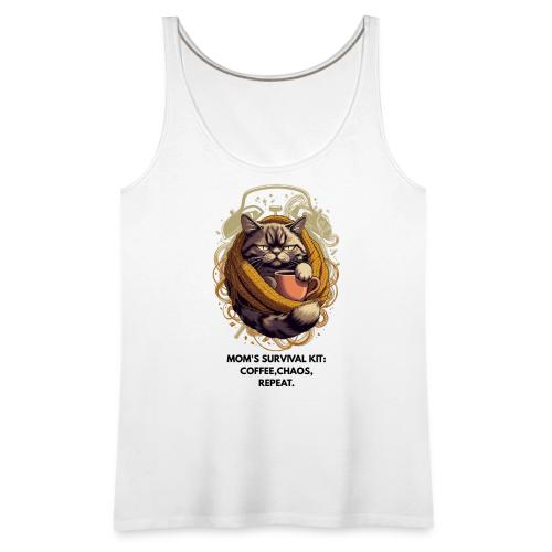 Powered by Sarcasm Cat Tee - Women's Premium Tank Top