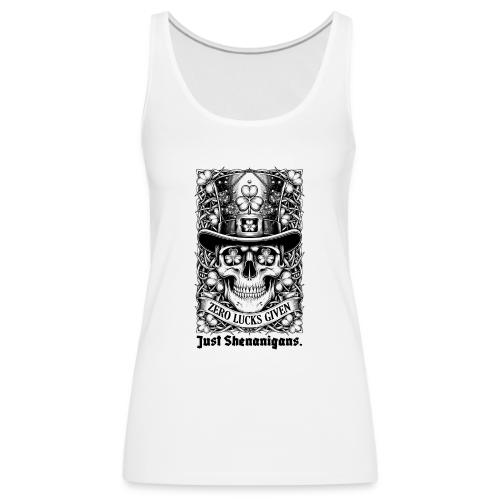 Salty Shamrock Skull T-Shirt - Women's Premium Tank Top