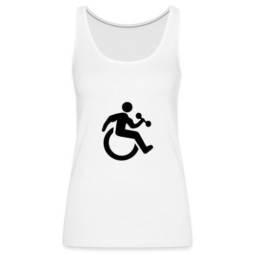 Image of wheelchair user who does bodybuilding - Women's Premium Tank Top