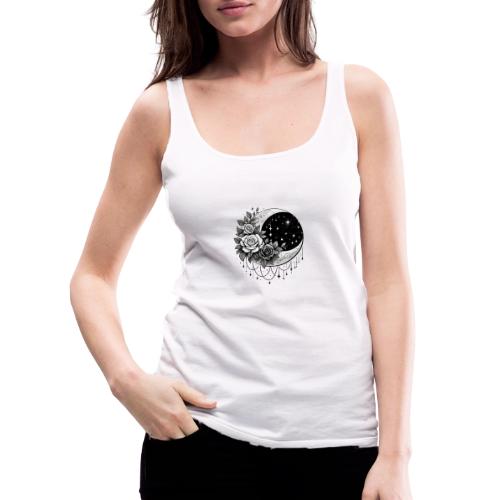 Crescent Moon Floral - Women's Premium Tank Top