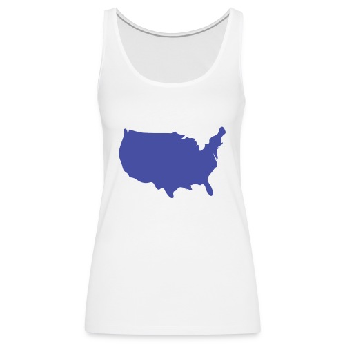 4th of july map silhouette - Women's Premium Tank Top