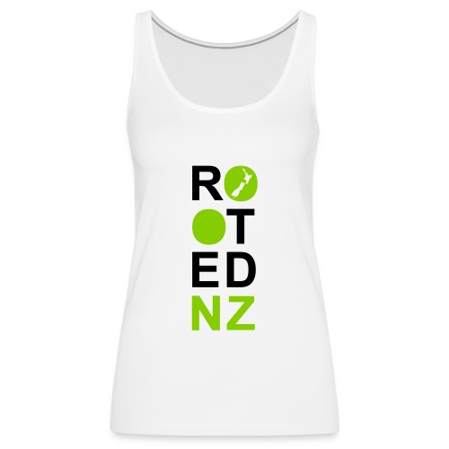 Rooted NZ Vertical green - Women's Premium Tank Top
