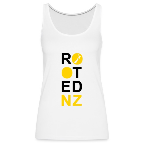 Rooted NZ Vertical mustar - Women's Premium Tank Top