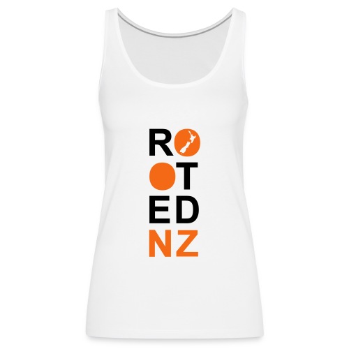 Rooted NZ Vertical orange - Women's Premium Tank Top