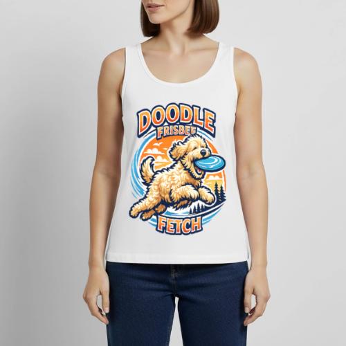 Doodle Frisbee Fetch | Goldendoodle Dog Lover - Women's Premium Tank Top