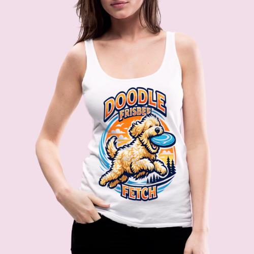 Doodle Frisbee Fetch | Goldendoodle Dog Lover - Women's Premium Tank Top
