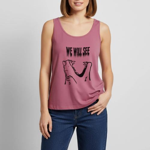 We Will See (Black) - Women's Premium Tank Top