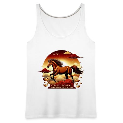 Year of the Horse Sunrise T Shirt, Lunar New Year - Women's Premium Tank Top