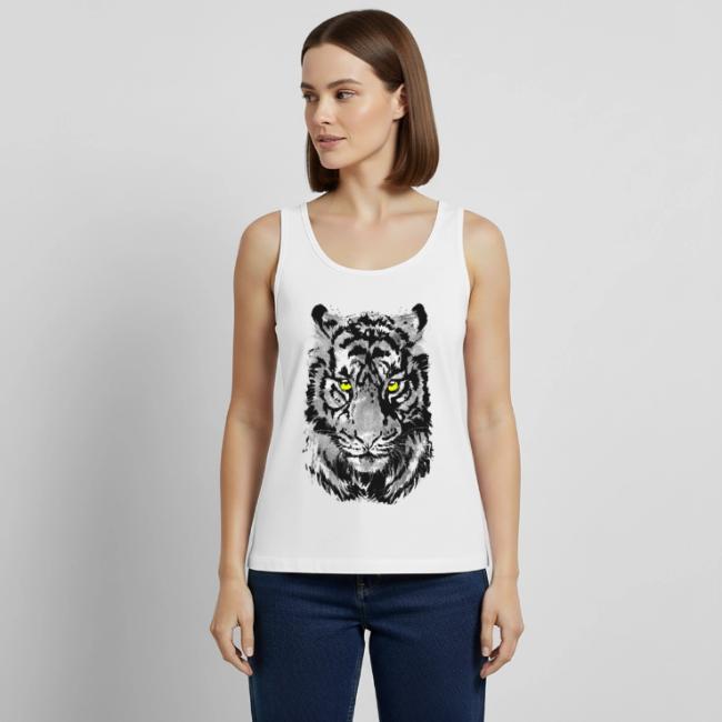 Gray Tiger Head Portrait Drawing - Black and White