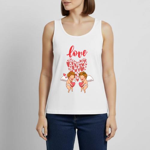 Cupid Love Designs, cupid love angel vibration. - Women's Premium Tank Top