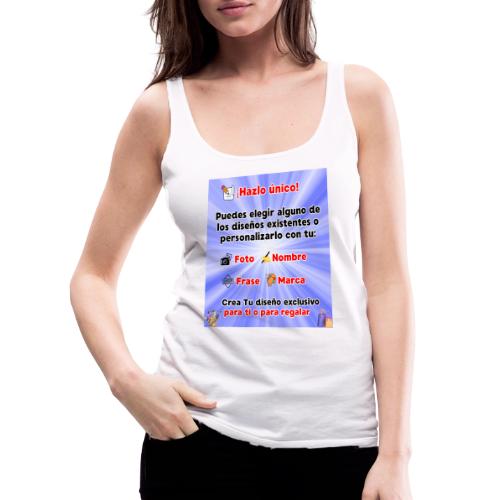 Personalized Souvenirs with Photo, Phrase, Design - Women's Premium Tank Top