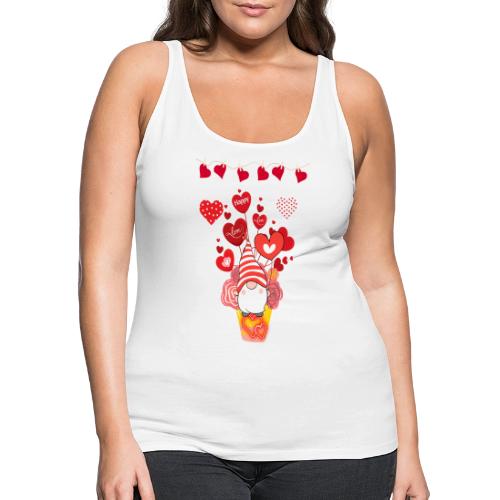 Design wrapped in love hearts, vibrating in love. - Women's Premium Tank Top