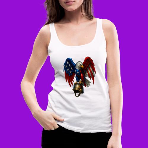 American Flag Bald Eagle - Helmet - Women's Premium Tank Top