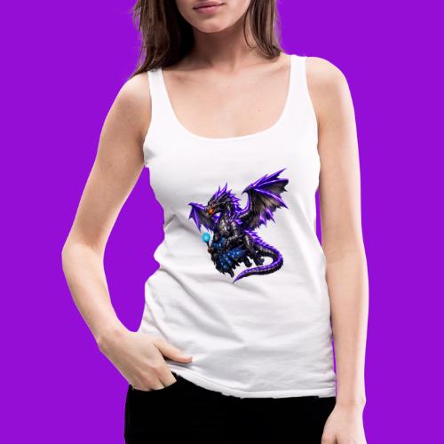 Neon Dragon and Battle Mage - Women's Premium Tank Top