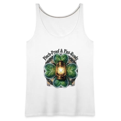 Pinch-Proof Lantern Clover T-Shirt - Women's Premium Tank Top