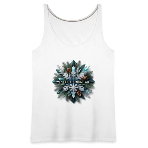 Intricate Frozen Evergreen T-Shirt - Women's Premium Tank Top
