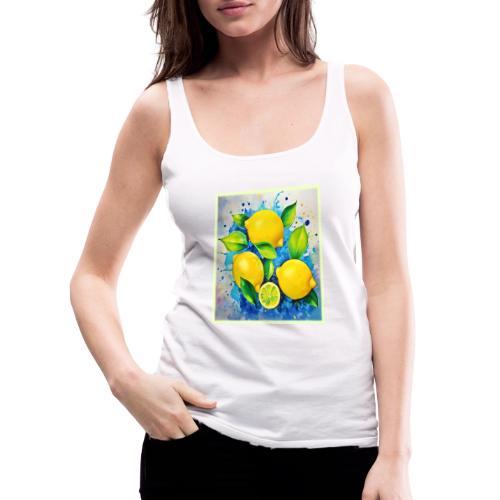 Lemons Splash of Color - Women's Premium Tank Top