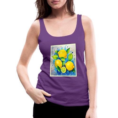 Lemons Splash of Color - Women's Premium Tank Top