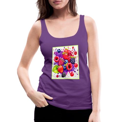 Berry Splash Mix Art - Women's Premium Tank Top