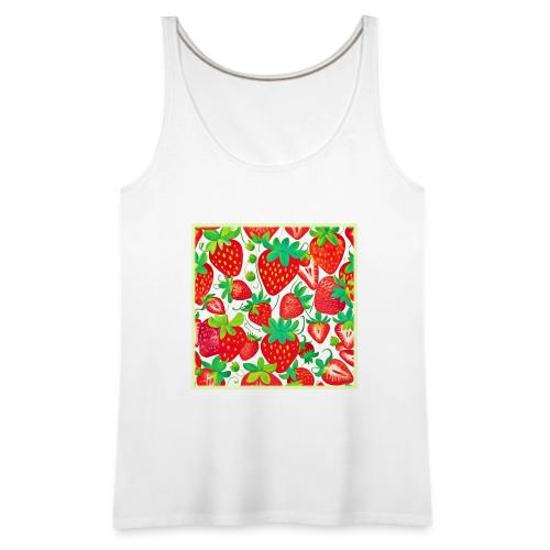Strawberry Swirl Pattern - Women's Premium Tank Top