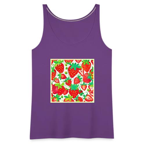 Strawberry Swirl Pattern - Women's Premium Tank Top