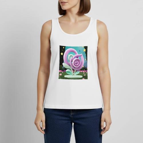 Lila Bloom | Double Floral Eco-Inspired Art - Women's Premium Tank Top