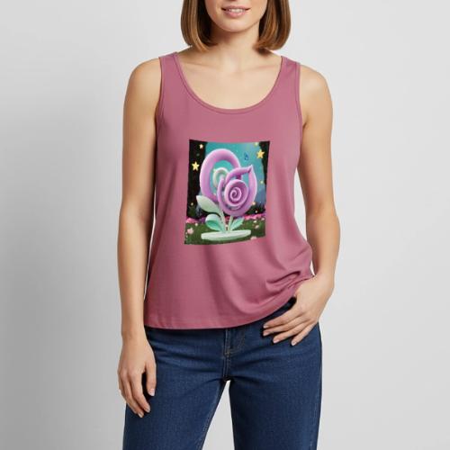 Lila Bloom | Double Floral Eco-Inspired Art - Women's Premium Tank Top
