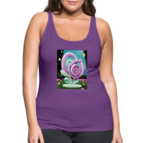 Lila Bloom | Double Floral Eco-Inspired Art - Women's Premium Tank Top