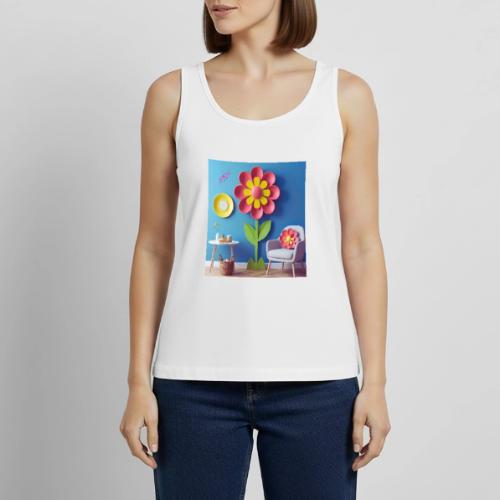 Flower design and harmony of environmental well-be - Women's Premium Tank Top