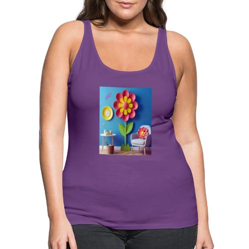 Flower design and harmony of environmental well-be - Women's Premium Tank Top