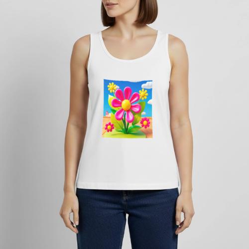 Pink Floral Peace | Sky & Nature Design - Women's Premium Tank Top