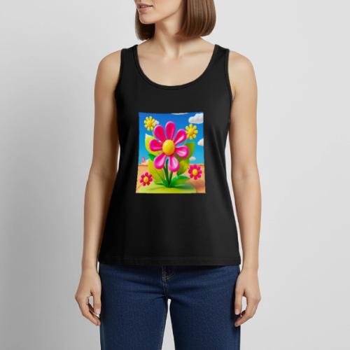 Pink Floral Peace | Sky & Nature Design - Women's Premium Tank Top