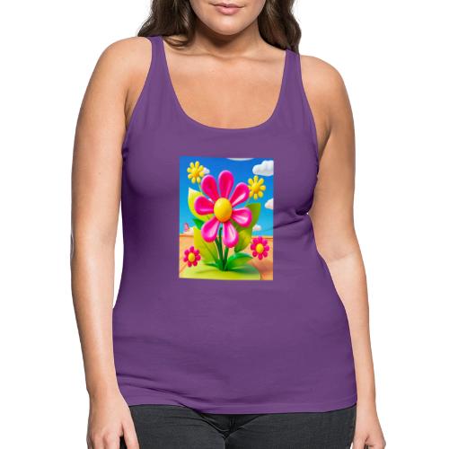 Pink Floral Peace | Sky & Nature Design - Women's Premium Tank Top