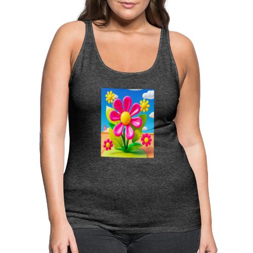 Pink Floral Peace | Sky & Nature Design - Women's Premium Tank Top
