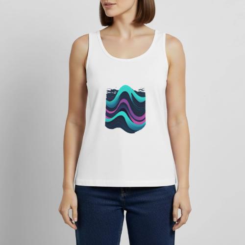 Abstract Wavy Ocean Pattern - Women's Premium Tank Top
