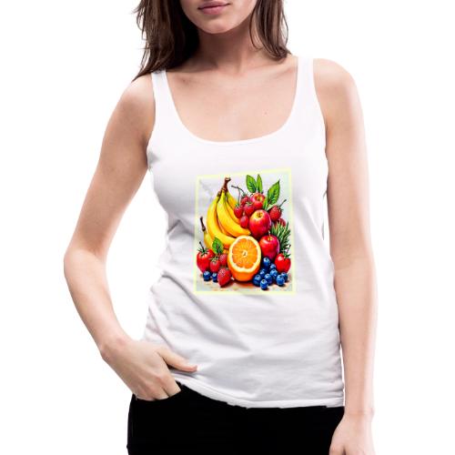 Vibrant Fresh Fruit Delight Design - Women's Premium Tank Top