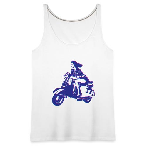 Cute Vespa Scooter Girl - Women's Premium Tank Top