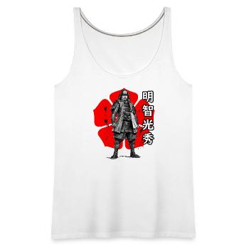 Akechi Mitsuhide, the 13-days Shogun - Women's Premium Tank Top - white - Front - AI Model Female 180 light (180cm)