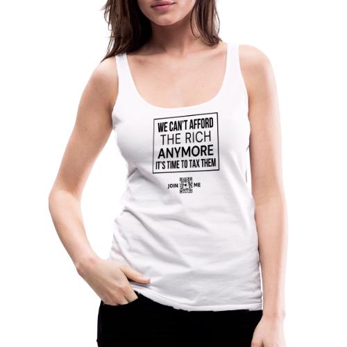 Tax the Rich (black, front-facing) - Women's Premium Tank Top