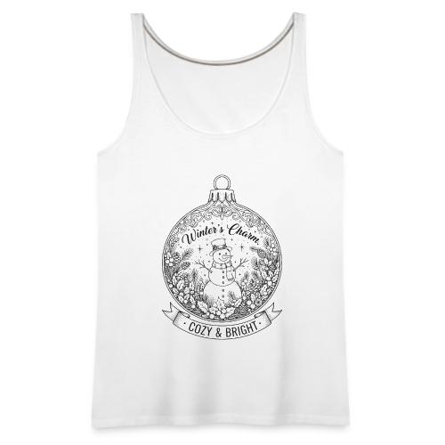 Festive Snowman T-Shirt - Women's Premium Tank Top