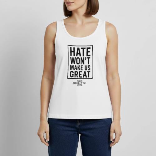 Hate (black, front-facing) - Women's Premium Tank Top