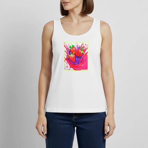 Vibrant Strawberry Splash - Women's Premium Tank Top