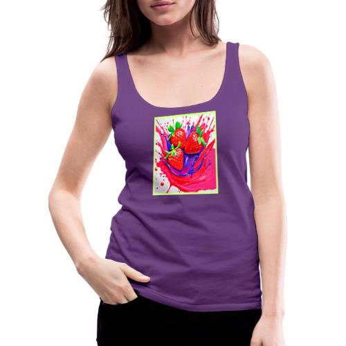Vibrant Strawberry Splash - Women's Premium Tank Top