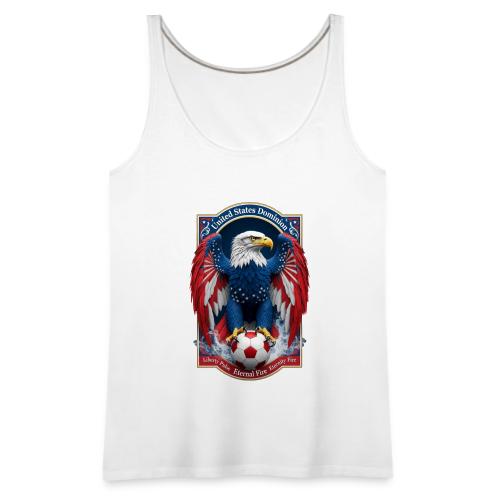 USA Eagle Emblem T Shirt, USA Soccer Pride Gift - Women's Premium Tank Top