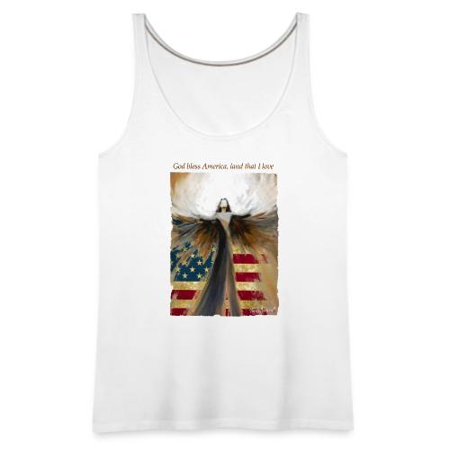 God bless America Angel_Strong color_Brown type - Women's Premium Tank Top
