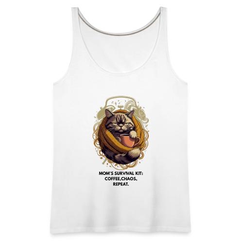 Powered by Sarcasm Cat Tee - Women's Premium Tank Top