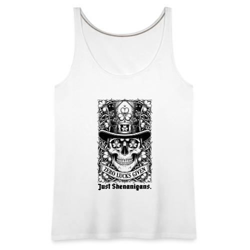 Salty Shamrock Skull T-Shirt - Women's Premium Tank Top