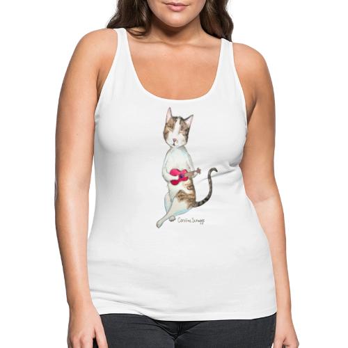 Mr. Bungle the Cat + Ukulele - Women's Premium Tank Top