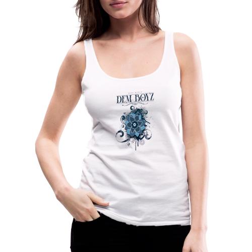 Flower Splash Blues - Women's Premium Tank Top
